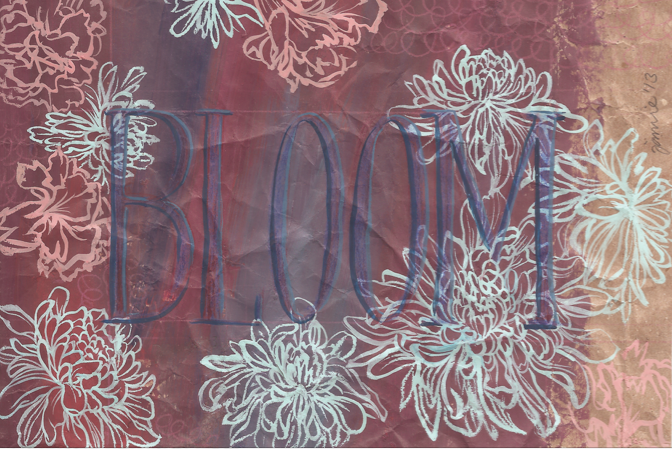 Bloom.  Illustration and typography.