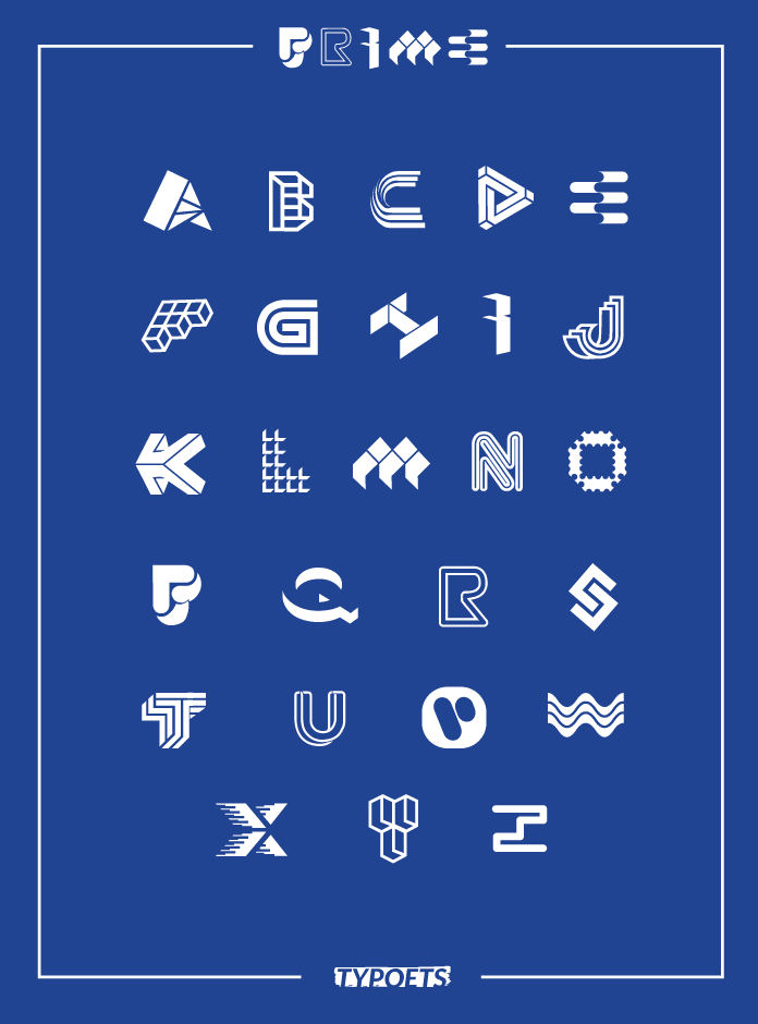 Prime.  Their first graphic alphabet.  You can have a shirt with your initial on it only this Saturday at our space!